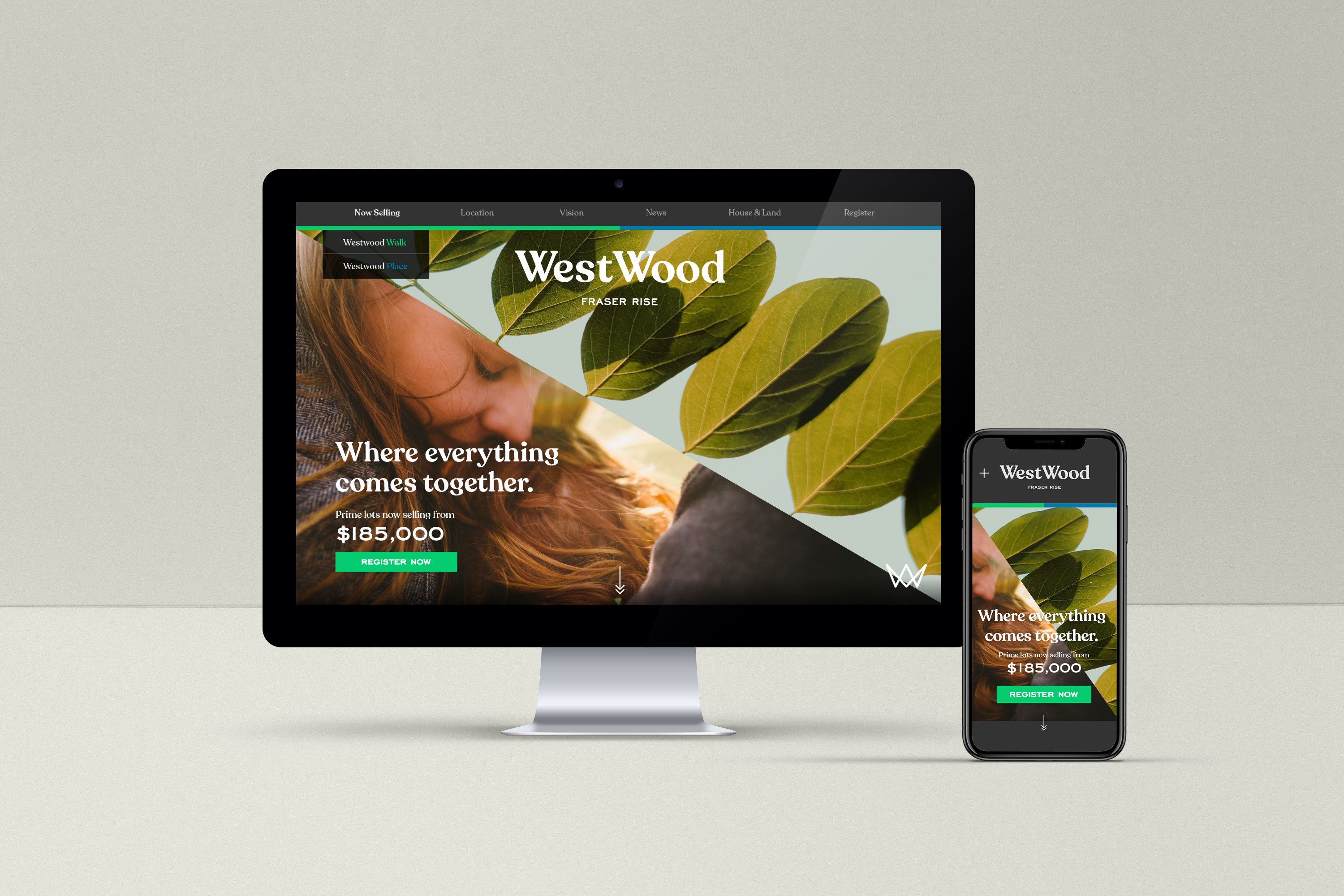 Westwood Estate website by tomorrow Agency