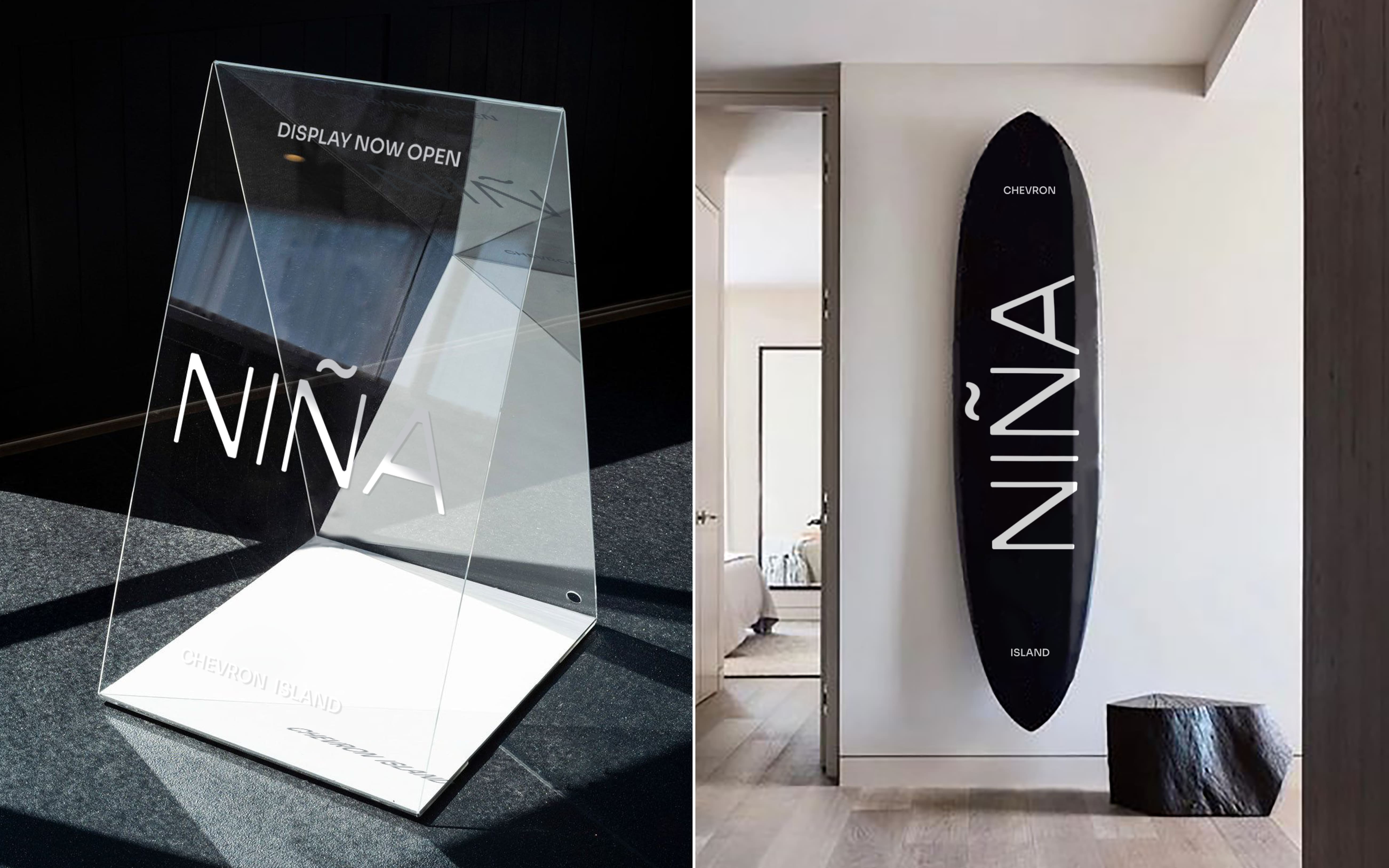 Nina merch - A-frame and surfboard