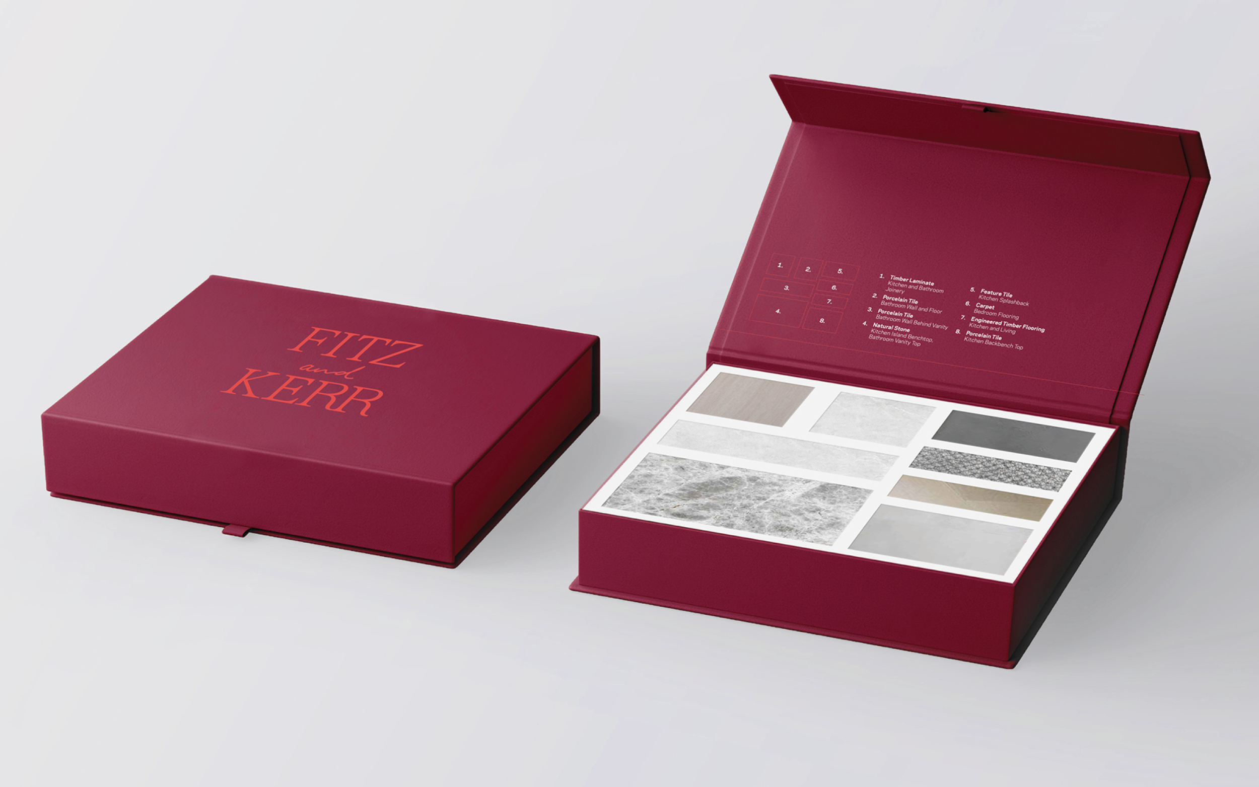sample box of finishes